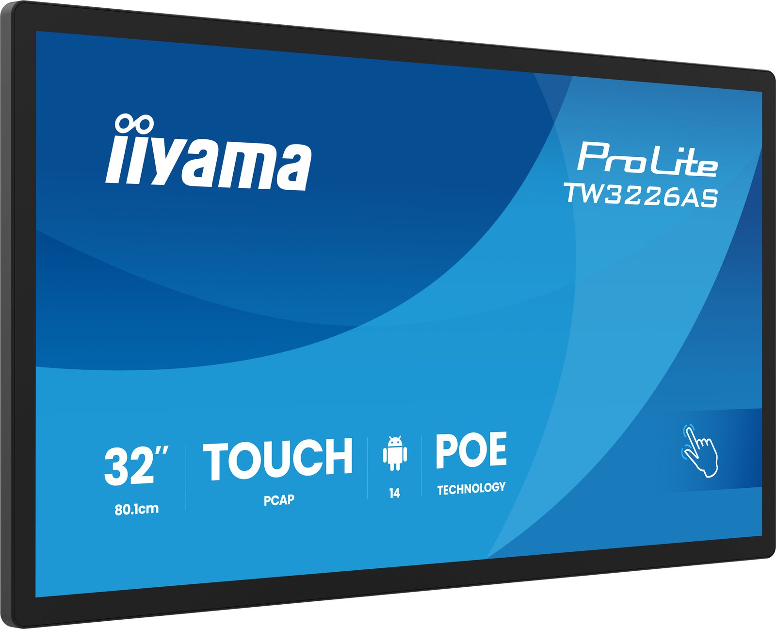 Iiyama ProLite TW3226AS-B3P - Android-PC - Touchpanel-PC - 1 RK3576 - RAM 4 GB - SSD - 1GbE, Wi-Fi, Bluetooth - 31.5