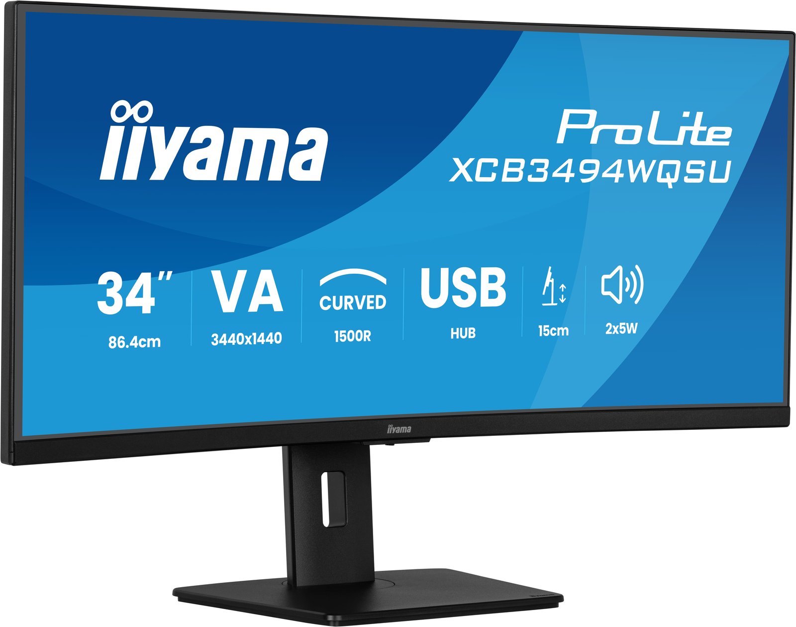 Iiyama ProLite XCB3494WQSU-B1 - LED-Monitor - gebogen - 86.4 cm (34)