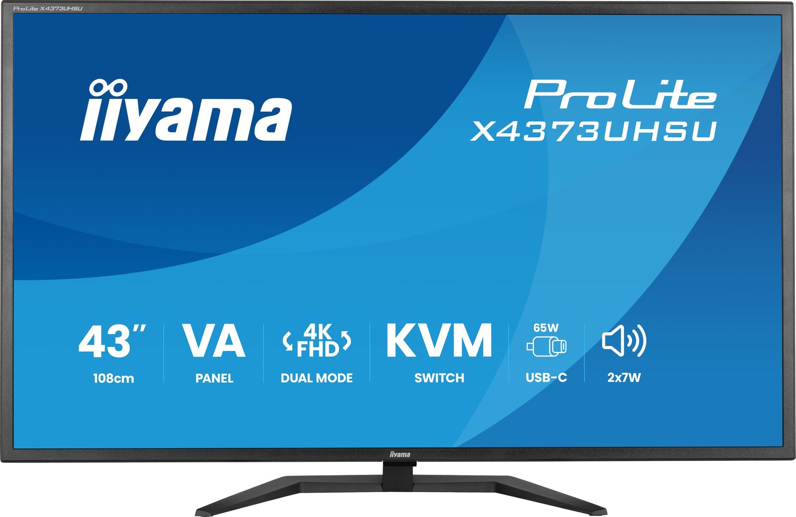Iiyama X4373UHSU-B2 43 UHD USB-C Black - Flachbildschirm (TFT/LCD) - 109,2 cm