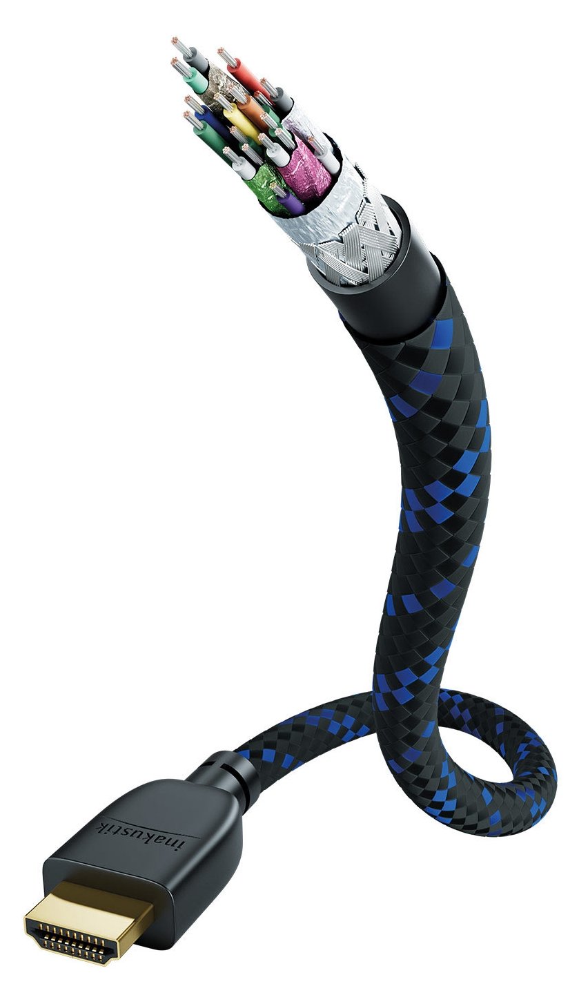 in-akustik 00423520 - 3 m - HDMI Typ A (Standard) - HDMI Typ A (Standard) - 48 Gbit/s - Schwarz - Blau