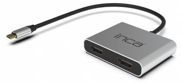 INCA Adapter ITPC-4 Typ C> 2xHDMI 4K30Hz 1xUSB-A 1xUSB-C - Adapter von LumaTech