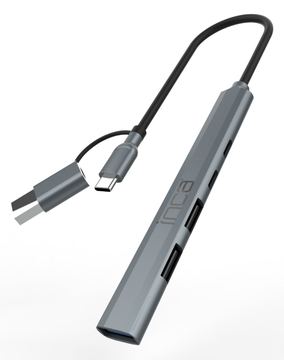 INCA Adapter IUTP-06TX USB C/A USB 3.0/2.0+ Typ-C, 100W - Adapter von LumaTech