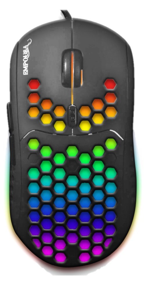 INCA IMG-346 - Beidhändig - Optisch - USB Typ-A - 6400 DPI - Schwarz