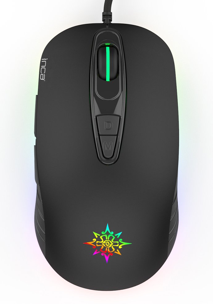 INCA IMG-348 - rechts - Optisch - USB Typ-A - 3200 DPI - Schwarz