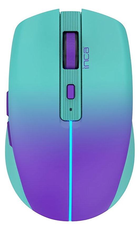 INCA IWM-511RM - rechts - Optisch - RF Wireless + Bluetooth + USB Type-C - 1600 DPI - Grün - Violett