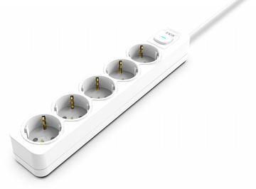 INCA Steckdosenleiste IPW-44GB 5fach LED Anz. Weiß 1.5m - Steckdosenleiste von LumaTech