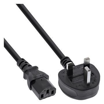 InLine Netzkabel - Netzstecker England auf Kaltgerätestecker C13 - 1,8m von LumaTech