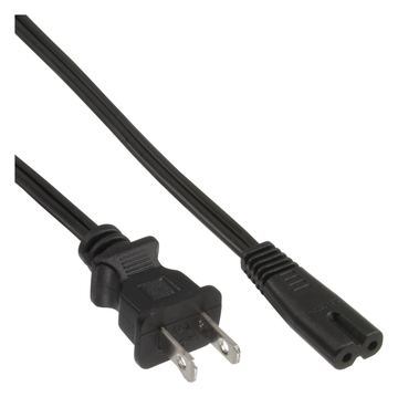 InLine Netzkabel - Netzstecker USA auf Euro 8 C7 Stecker - 1,8m von LumaTech