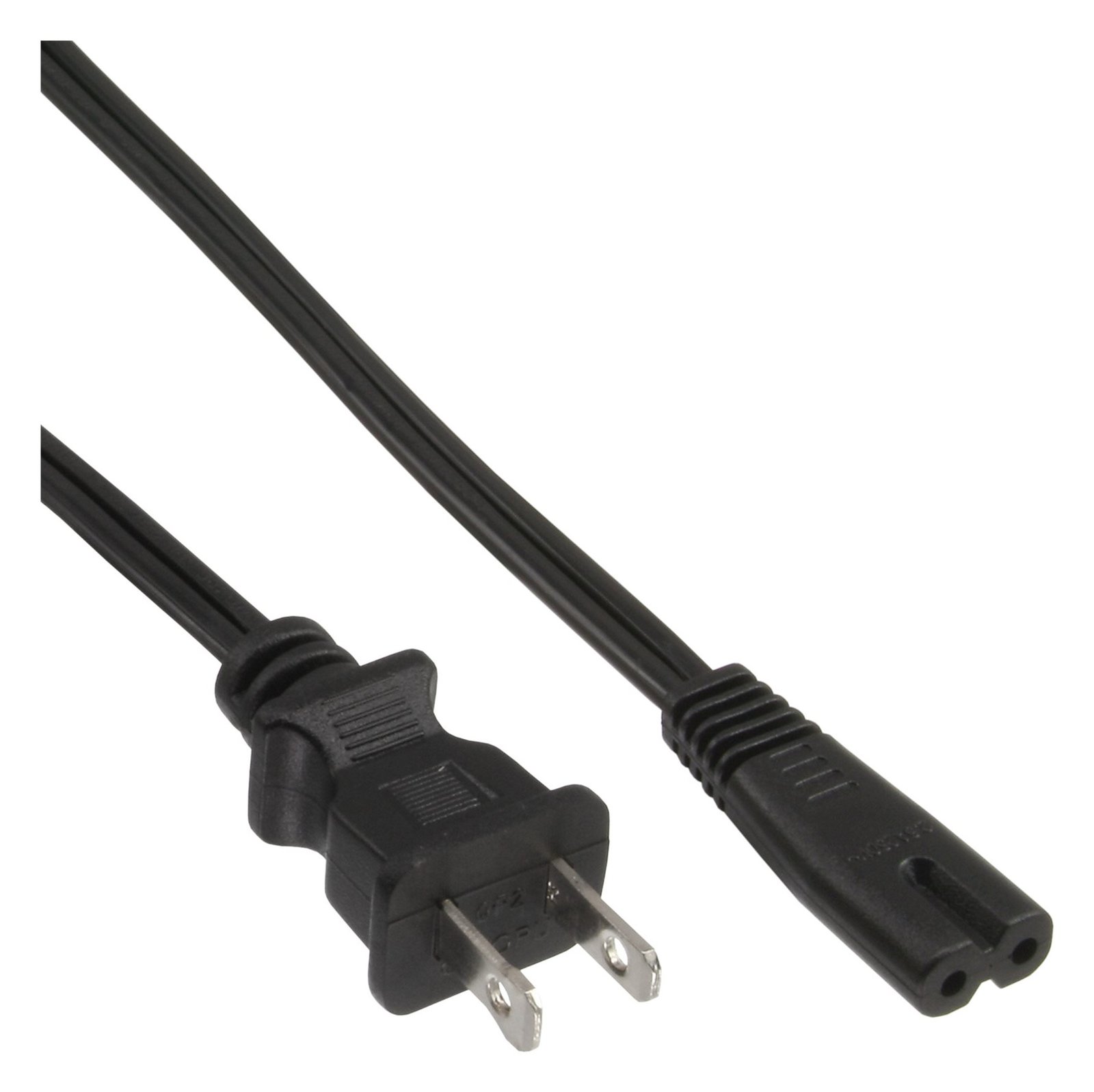 InLine Netzkabel - Netzstecker USA auf Euro 8 C7 Stecker - 1,8m