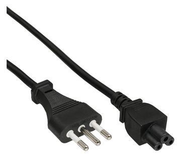 InLine Netzkabel für Notebook - Italien - 3pol Kupplung - 2,0m von LumaTech