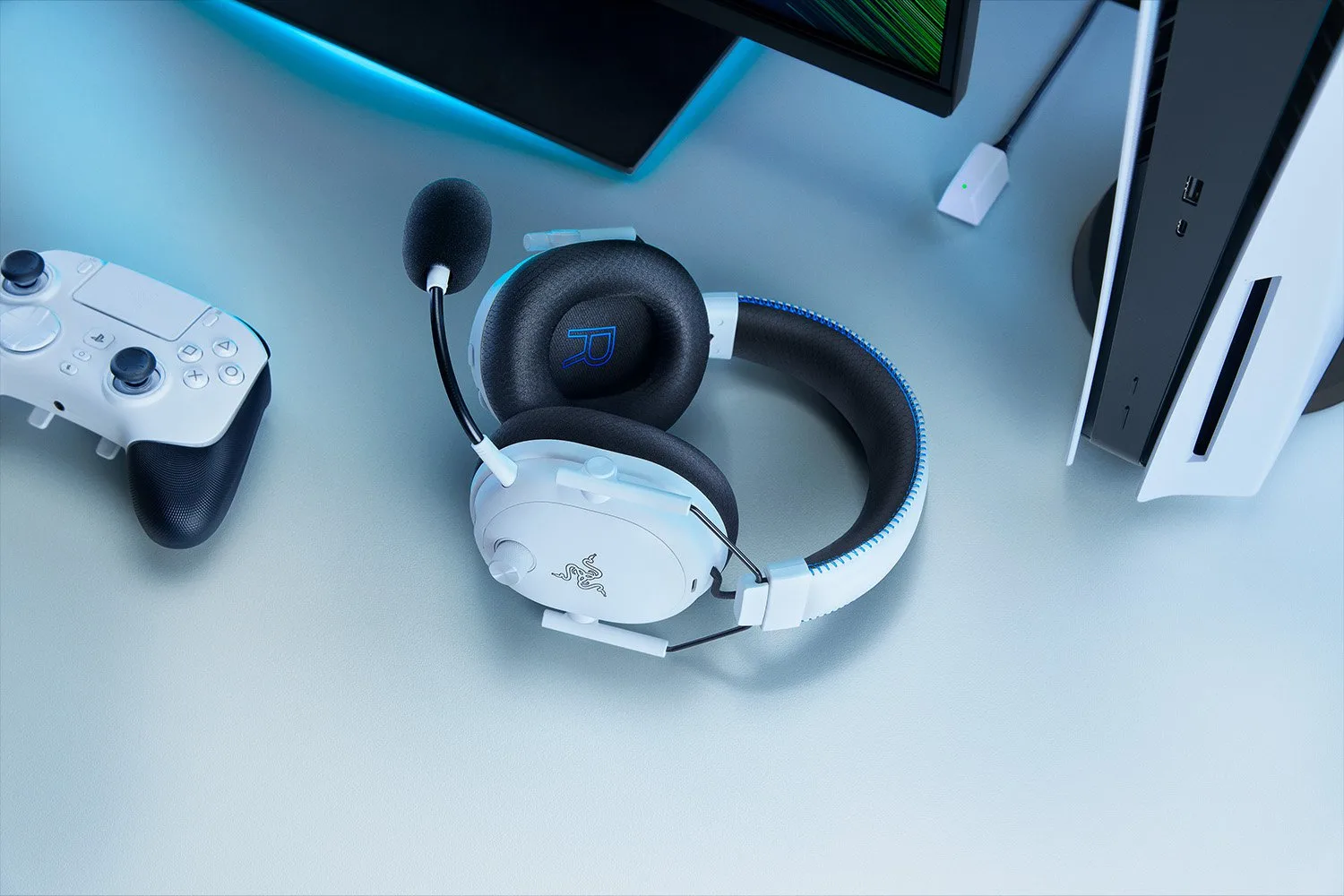 Razer BlackShark V3 Pro for PlayStation - White - Headset - 28 KHz, Ansicht 3