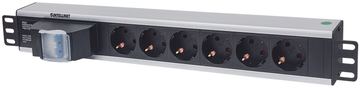 Intellinet 19 1.5U Rackmount 6-Way Power Strip - German Type, With Double Air Switch, No Surge Protection von LumaTech