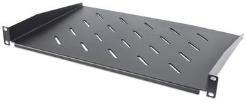Intellinet 19 Fachboden zur Frontmontage, 1 HE, Montage an den beiden vorderen Profilschienen, 300 mm Tiefe, perforiert von LumaTech
