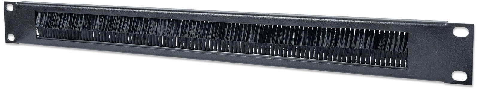 Intellinet 19 Kabeldurchführung, 1 HE, mit Bürstenleiste, schwarz - Rack-Blende mit Bürste für Kabeldurchführung