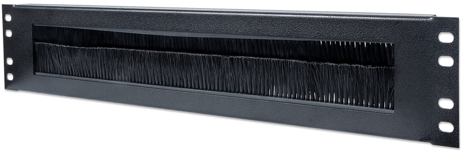 Intellinet 19 Kabeldurchführung, 2 HE, mit Bürstenleiste, schwarz - Rack-Blende mit Bürste für Kabeldurchführung