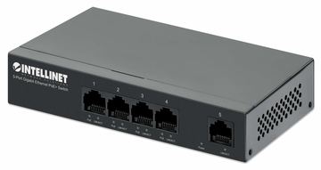 Intellinet 5-Port Gigabit Ethernet PoE+ Switch Vier PSE Gigabit-Ports ein Gigabit-Port - Switch - 1 Gbps von LumaTech