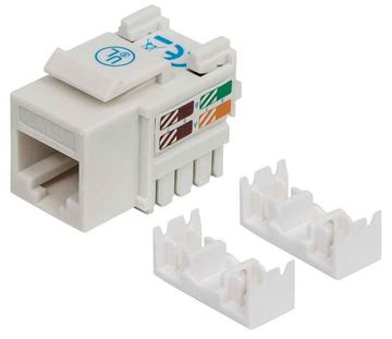 Intellinet Cat6 Modularbuchse, UTP, Keystone Jack, weiß, benötigt LSA-Auflegewerkzeug von LumaTech