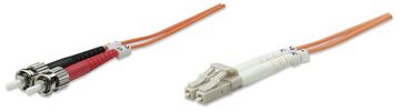 Intellinet Fiber Optic Patch Cable, OM2, LC/ST, 3m, Orange, Duplex, Multimode, 50/125 µm, LSZH, Fibre, Lifetime Warranty von LumaTech