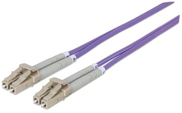Intellinet Fibre Optic Patch Cable, OM4, LC/LC, 5m, Violet, Duplex, Multimode, 50/125 µm, LSZH, Fiber von LumaTech