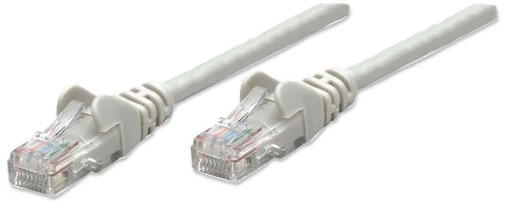 Intellinet Network Patch Cable, Cat5e, 2m, Grey, CCA, U/UTP, PVC, RJ45, Gold Plated Contacts, Snagless, Booted