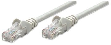 Intellinet Network Patch Cable, Cat6, 0.5m, Grey, CCA, U/UTP, PVC, RJ45 - Patch-Kabel - RJ-45 (M) von LumaTech