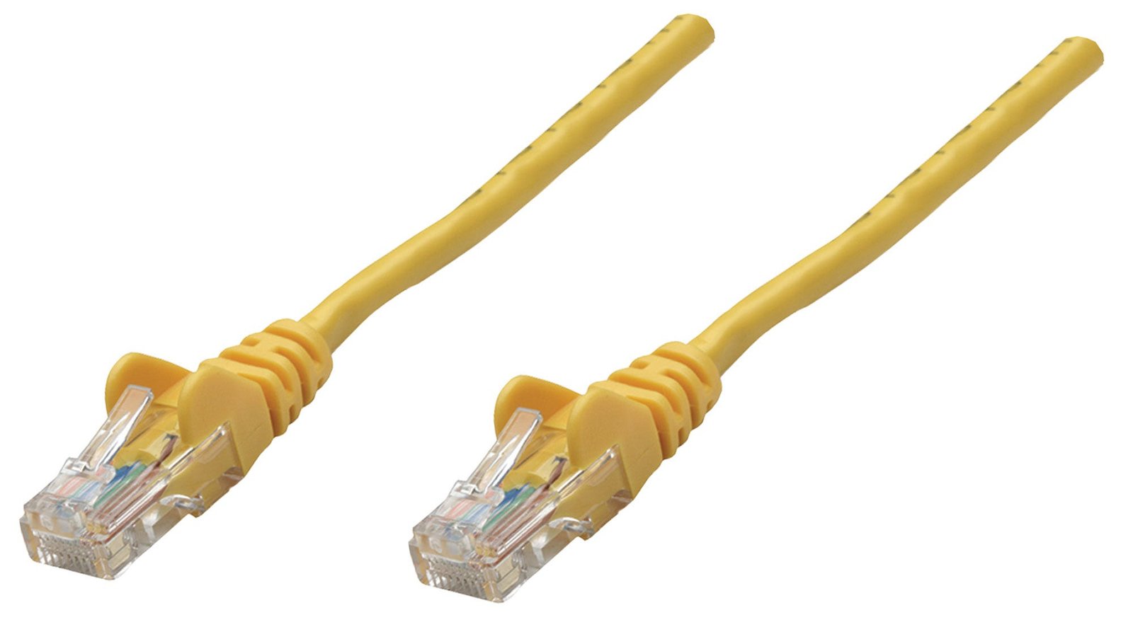 Intellinet Network Patch Cable, Cat6A, 0.25m, Yellow, Copper, S/FTP, LSOH / LSZH, PVC, RJ45, Gold Plated Contacts