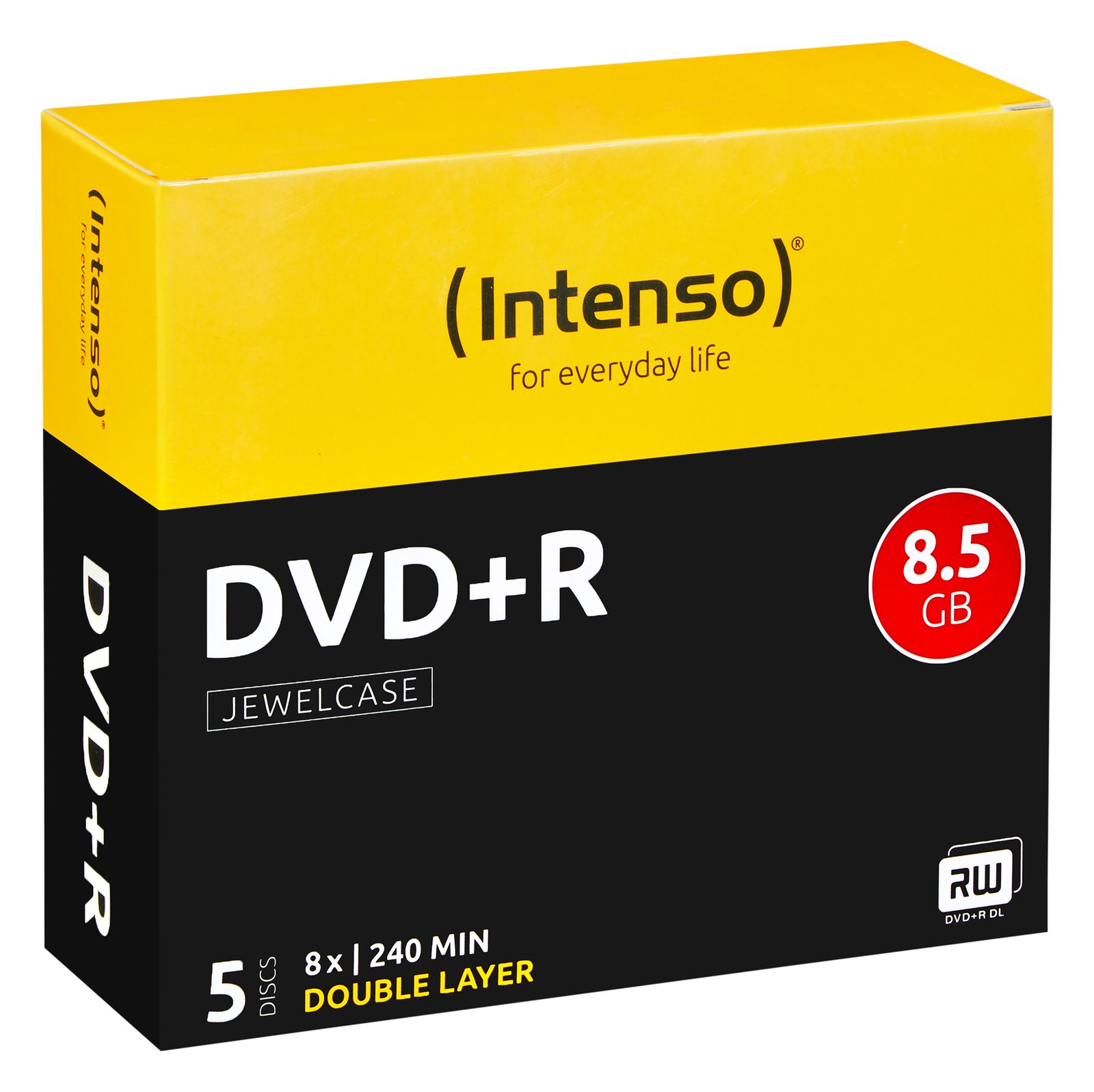 Intenso 5 x DVD+R DL - 8.5 GB 8x - Jewel Case (Schachtel)