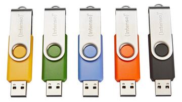 Intenso Basic Line USB Typ-A 2.0/s Drehring Schwarz Blau Grue... - USB-Stick - 32 GB von LumaTech