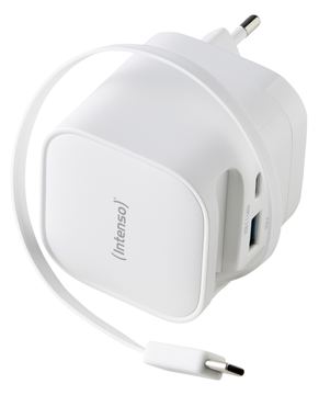 Intenso Compact Fast Charger 65W USB-C/USB-A White von LumaTech