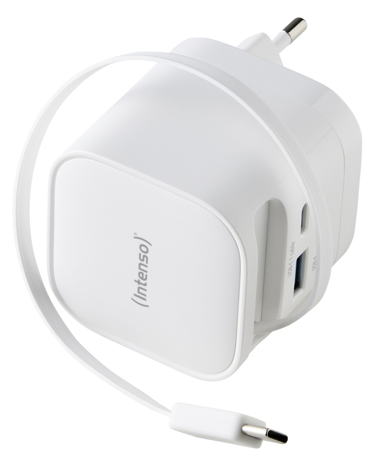 Intenso Compact Fast Charger 65W USB-C/USB-A White