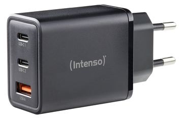 Intenso W65ACC GaN schwarz USB Ladegerät 65 W 1x USB-A 2x USB-C Schwarz von LumaTech