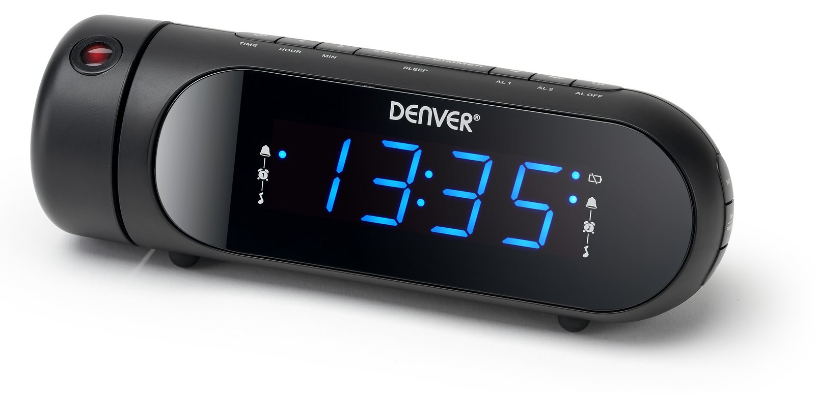 Inter Sales Denver CPR-700 - Digitaler Wecker - Oval - Schwarz - 24 h - PLL - Beide Geschlechter