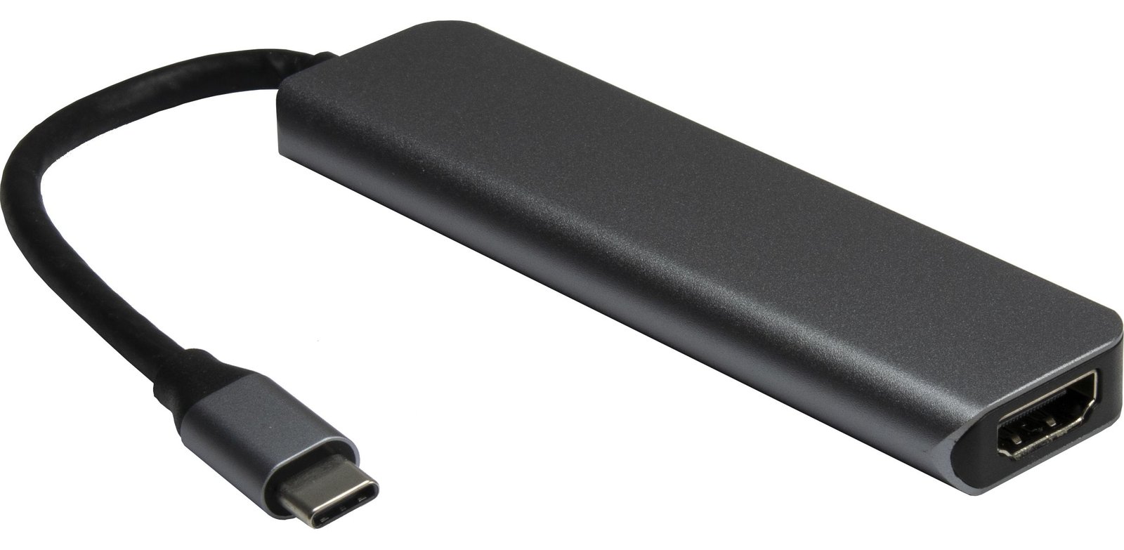 Inter-Tech Adapter Argus H-469-01 5in1 USB-C HDMI 4K PD100W - Adapter - Digital/Daten