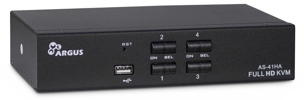 Inter-Tech Argus KVM AS-41HA - KVM-/Audio-Switch - 4 x KVM/Audio