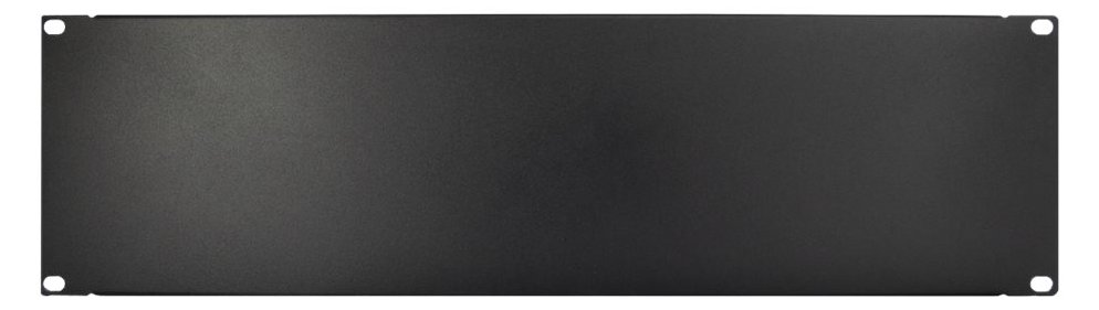 Inter-Tech Blindplatte - Schwarz, RAL 9005 - 3U - 48.3 cm (19)