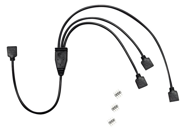 Inter-Tech Netz-Splitter - 4-poliger Stecker zu 4-poliger Stecker
