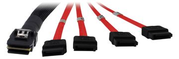 Inter-Tech SATA- / SAS-Kabel - Serial ATA 150/300/600 - Rot von LumaTech