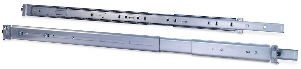 Inter-Tech Teleskopische Gleiter für Rack - Grau - 1U - 48.3 cm (19)
