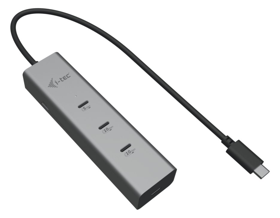 i-tec Hub - Metall, 8K Video, 85W - 1 x USB-C 3.2 Gen 1 + 1 x USB-C 3.2 Gen 1 (Spannungsversorgung)