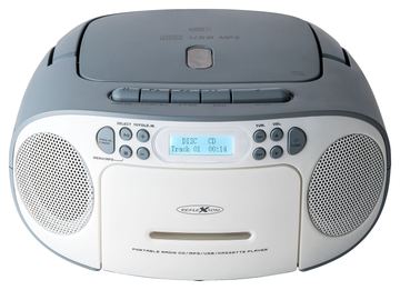 Reflexion CD-Radio DAB+ UKW DAB AUX CD Kassette USB Weiss Blau - Tragbarer Radiorecorder von LumaTech