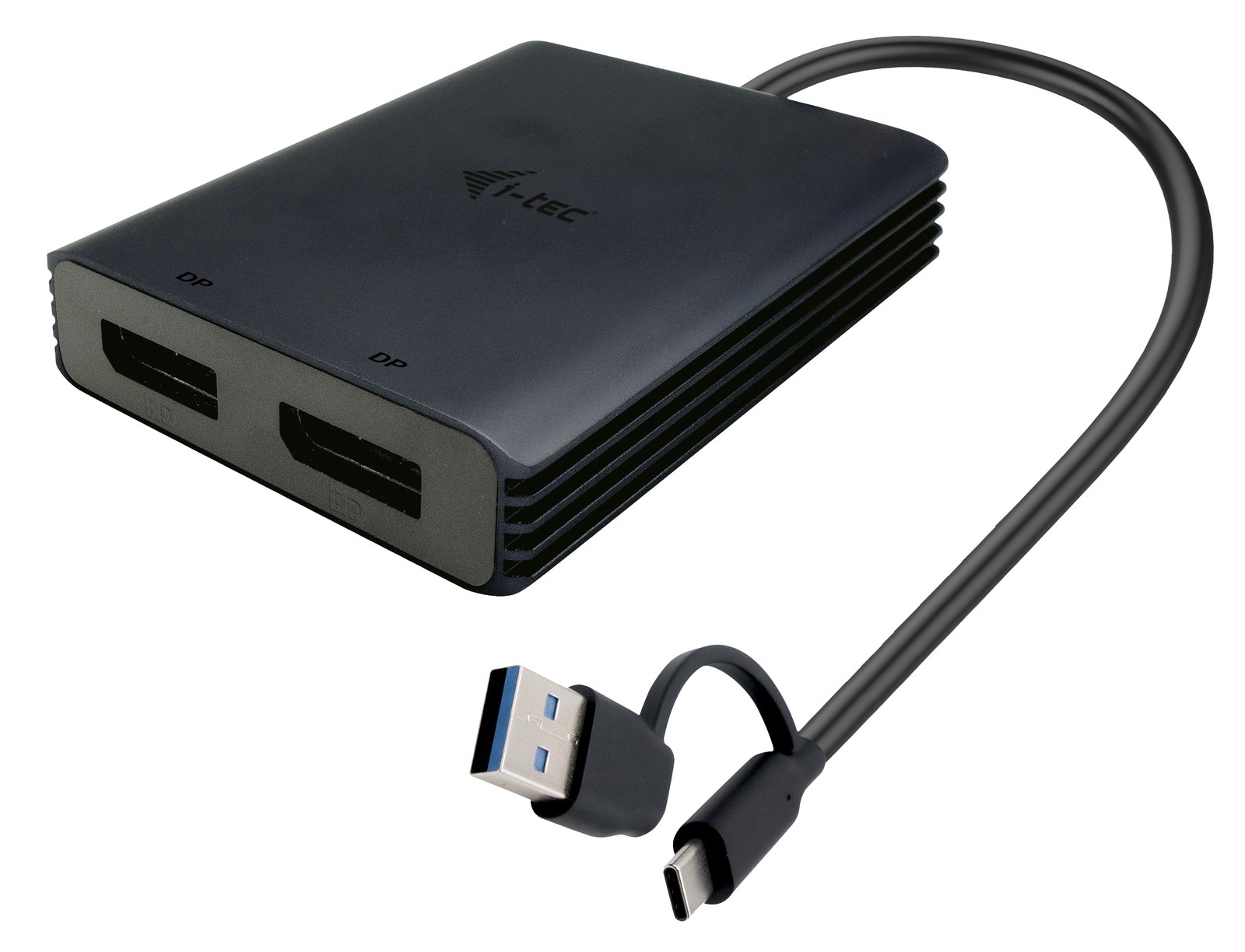 i-tec USB-A/USB-C Dual 4K DP Video Adapter 2x Display mit DisplayLink Chip