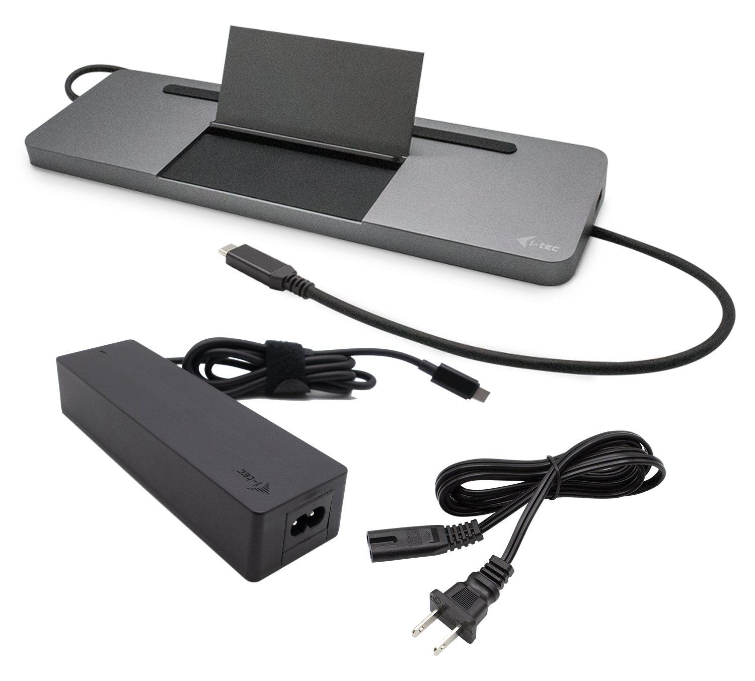 i-tec USB-C Metal 4K 3xDisplay DS 1xHDMI1xVGA1xDP 1xSD+1xmicroSD CR 1xGLAN 1x3.5mmAudio