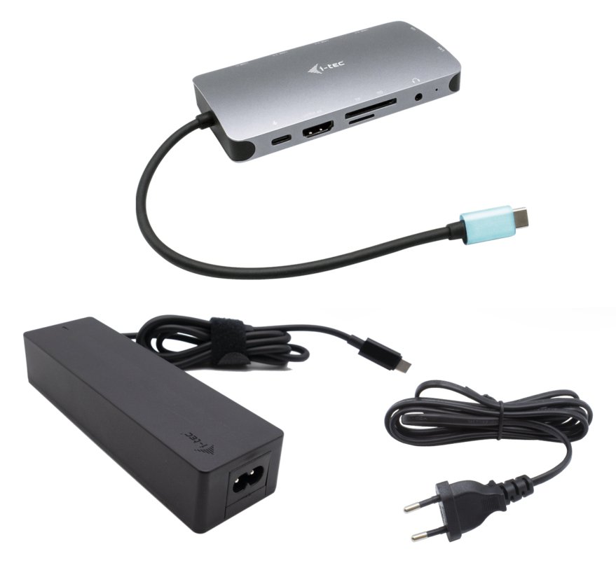 i-tec USB-C Metal Dock 1xHDMI 1xVGA 1xSD+1xmicroSD Kartenleser 1xGLAN 1xAudio/Mic 3xUSB 3