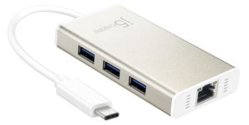 j5create JCH471 - Netzwerkadapter - USB-C - Gigabit Ethernet x 1 + USB 3.0 x 3 von LumaTech