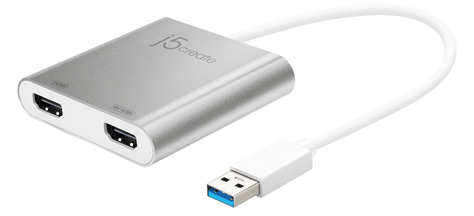 j5create JUA365 - Videoadapter - 24 pin USB-C männlich zu HDMI weiblich - 20 cm - Silber - unterstützt 4K 30 Hz