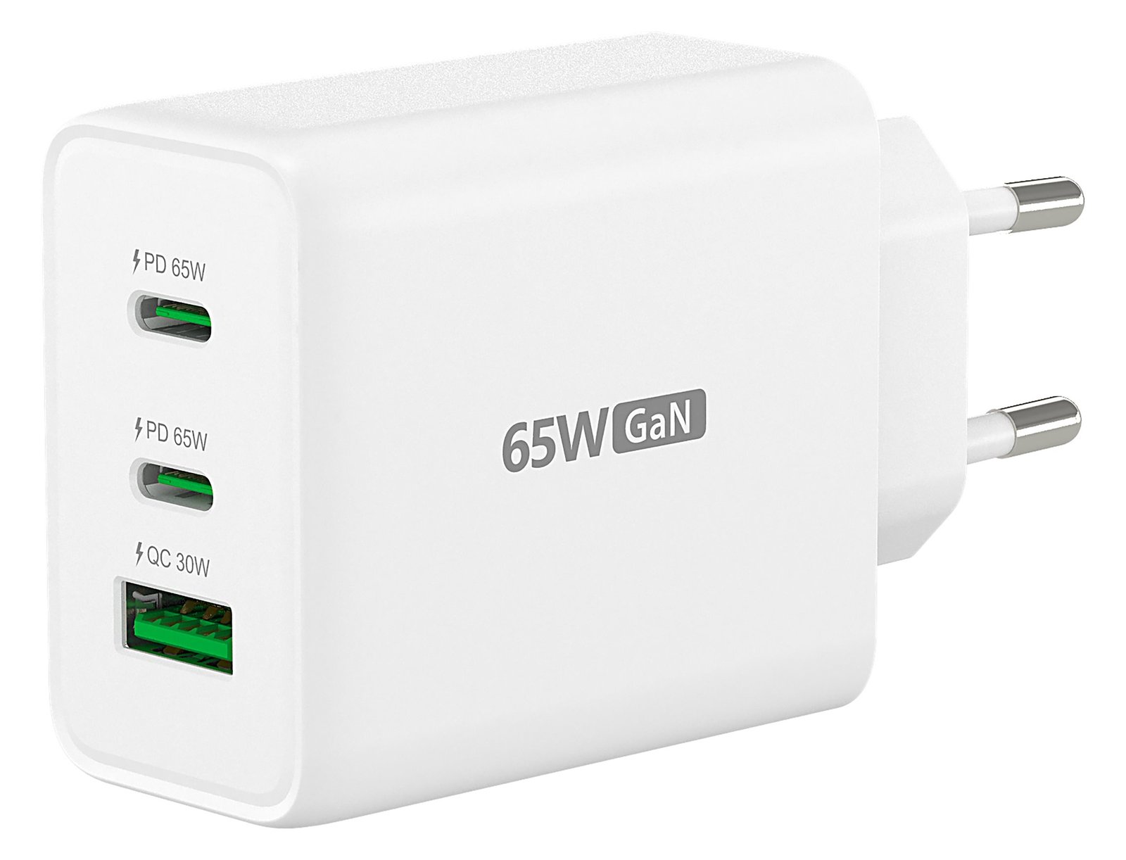 j5create JUP3365E-EN - Netzteil - 65 Watt - 4.5 A - PD 3.0, QC 3.0 - 3 Ausgabeanschlussstellen (USB Typ A, 2 x USB-C)