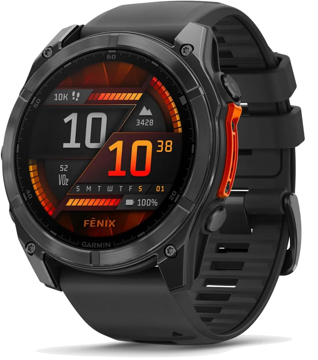 Garmin fēnix 8 51mm – GPS-Multisport-Smartwatch mit 1,4" AMOLED Touch-/Tastendisplay, Taschenlampe, TOPO-Karten, über 80 vorinstallierte Sport-Apps, Telefonie, Music Pay
