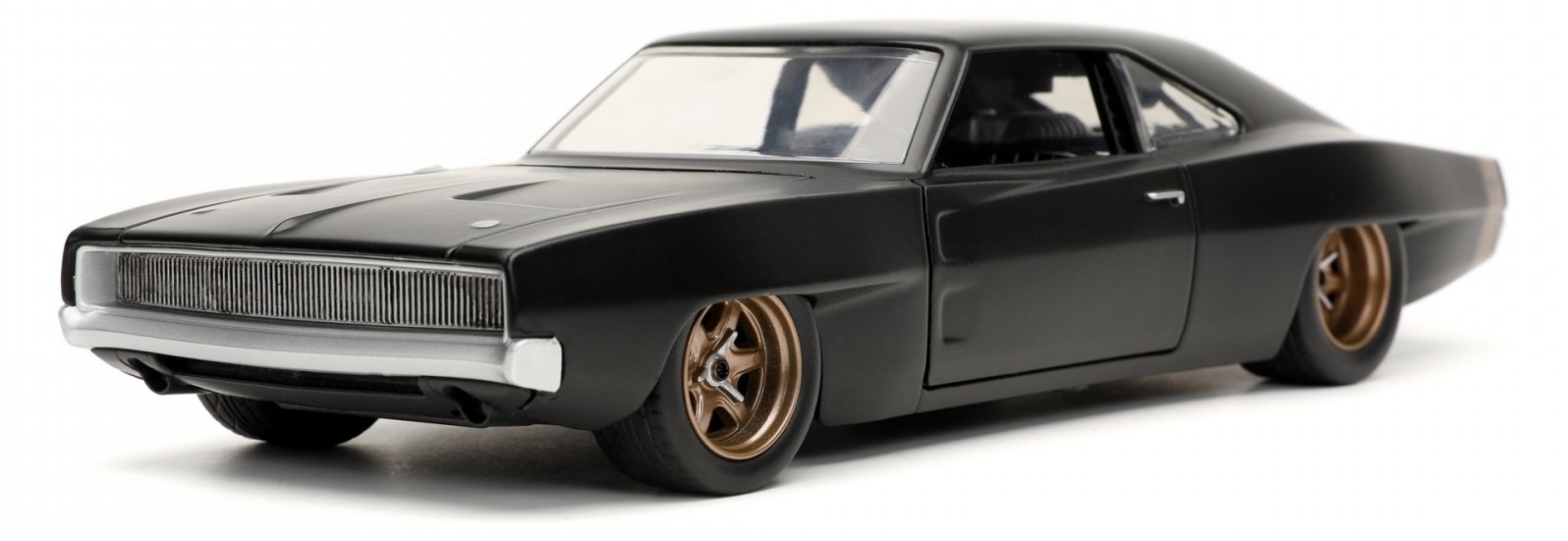 Jada Toys Fast & Furious 1968 Dodge Charger Widebody 1:24 - Auto - Fast&Furious - Metall - Kunststoff - Gummi - Schwarz
