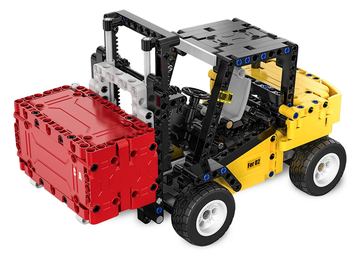 JAMARA CaDA Gabelstapler Bricks gelb 8+ von LumaTech