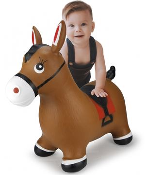 JAMARA Hüpftier Pferd braun mit Pumpe - Tiere - 1 Jahr(e) - Braun von LumaTech